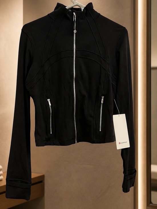 lululemon athletica Jackets & Blazers - Lululemon Nulu Cropped Define Jacket Black Mirror Silver Size 10 NWT